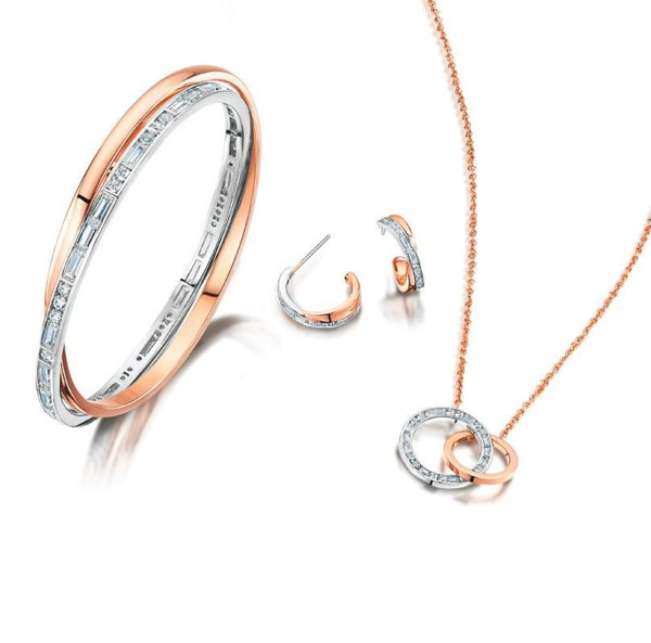 Buckley London Love Pendant, Bangle and Earring Set