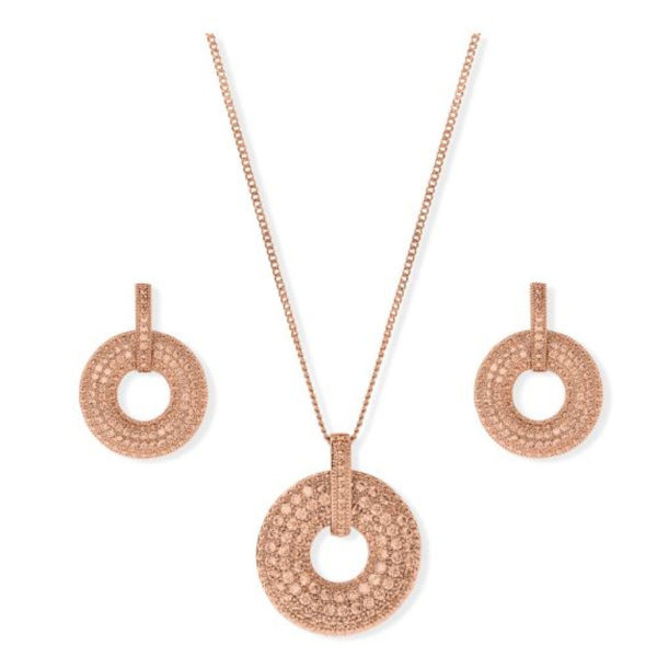 Picture of Martin James of London Circle of Radiance Necklace and Earring Set